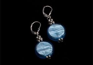 Glass Disc Earrings